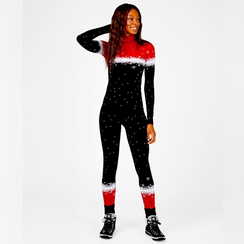 Sweaty Betty ski base layer legging in fade red